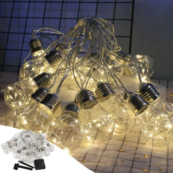 Latrodar Solar String Lights Outdoor, Light Strings With 20 LED Filament Crafted with Care Patio Party Wedding Clear Home Stuff