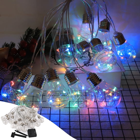 Latrodar Solar String Lights Outdoor, Light Strings With 20 LED Filament Non-Toxic Patio Party Wedding Clear Home Gadgets