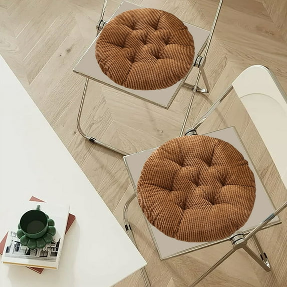 Latrodar Solid Color Chair Cushion Thickened Soft Padded Chair Cushion Floor Cushion For Kitchen Dining Chairs Patio Chair Cushion Sturdy Coffee 12x12 Inch Home Gadgets