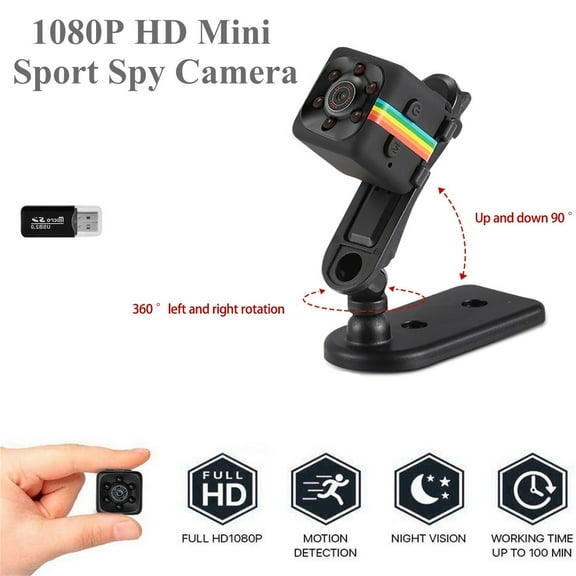 Latrodar Sp y Camera Outdoor Sports Camera Aerial 1080P HD Night Vision Affordable&High-Quality BLACK 4x4 Inch Home Stuff