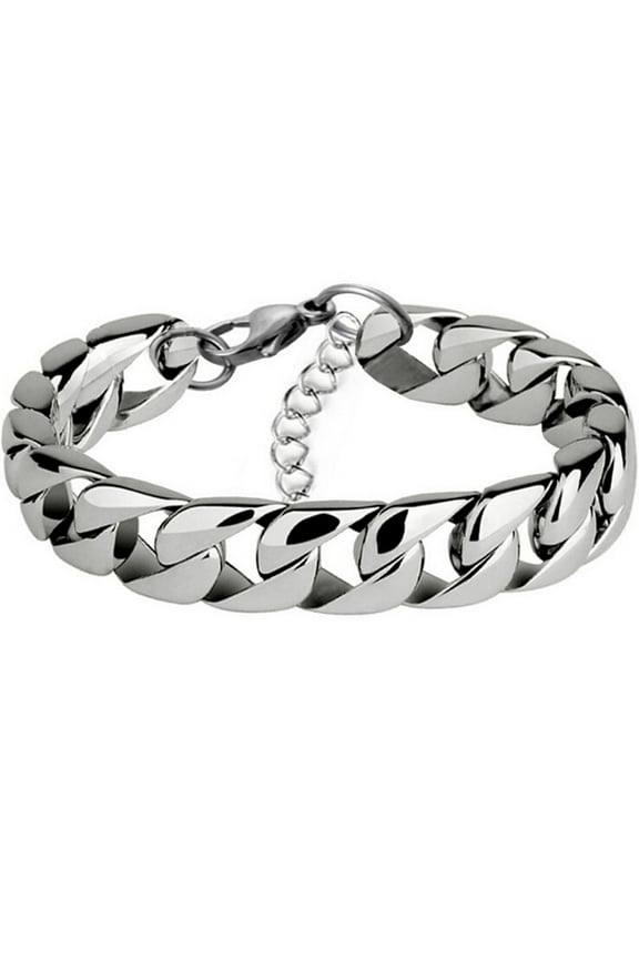 Stainless Steel 3.2 Men Flat Bracelet Titanium Steel Hand Jewelry Gift Silver up to 60% Off