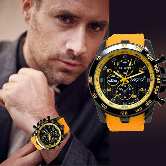 Latrodar Stainless Steel Sport Analog Quartz Modern Men Fashion Wrist Watch YE ,Yellow up to 50% Off