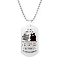 thumbnail image 1 of Latrodar Stainless Steel Tag Necklace Family Friend Gift Unisex, Remember You Are Braver Than You Father Mom To Son Daughter-Chain Pendant MultiUp to 30% Off, 1 of 1