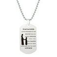 thumbnail image 1 of Latrodar Stainless Steel Tag Necklace Family Friend Gift Unisex, Remember You Are Braver Than You Father Mom To Son Daughter-Chain Pendant MultiUp to 60% Off, 1 of 1
