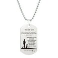 thumbnail image 1 of Latrodar Stainless Steel Tag Necklace Family Friend Gift Unisex, Remember You Are Braver Than You Father Mom To Son Daughter-Chain Pendant Multicolor, 1 of 1