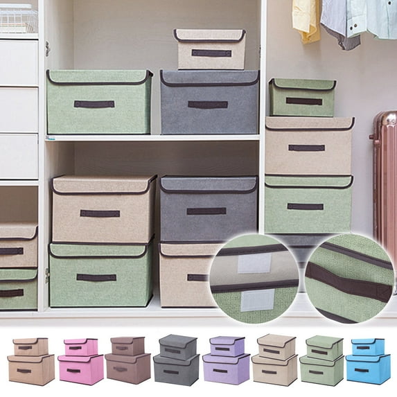 Latrodar Storage Containers with Lids Multiple Lattice Storage Containers Bedroom Dorm Home Storage Solid Travel Packing Organizers Collapsible for Blanket Comforters Clothes Sheet Toys 1PC