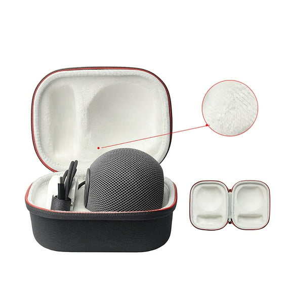 Gecau Suitable for Portable Travel Storage Bag Carrying Box for HomePod Mini Speaker Enduring Black 6.4x5.2 Inch Home Stuff