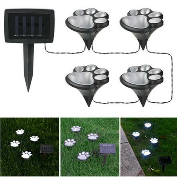 Latrodar Super Bright Solar Lights Outdoor Impervious Lights, Dusk To First Light Up Upgraded n/Off, Sidewalk Yard Black Home Essentials