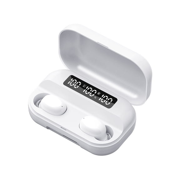 Latrodar T3 Wireless Bluetooth, Bluetooth Headset, Binaural, In-ear, High Durability , High Sound Quality White 5.2x4 Inch Home Essentials