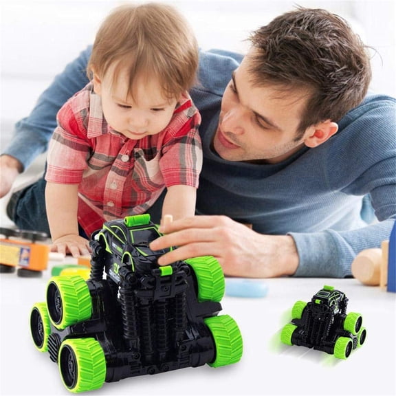 Latrodar Telescopic Stunt Car Off-Road Vehicle Rotation Lifting Deformation Toy Gift N Art&Crafts 5.2x4.8 Inch