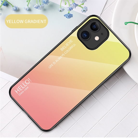 Latrodar The latest fashion mobile phone case anti-fall mobile phone case for 12 Eco-Friendly Material Yellow 6.8x4 Inch Home Decor
