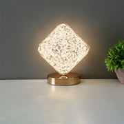 Gecau Three Color Dimming Desktop Office Night Lamp, Charging Long-Lasting Charging Table Lamp Gold Home Gadgets