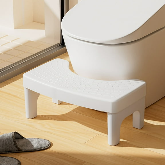 Latrodar Toilet Stool Squatting Poop Stool Bathroom Potty Step Stool Toilet Assistance Steps Step Stool Fits All Toilets Detachable Stackable White Upgraded