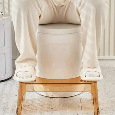 Latrodar Toilet Stool Squatting Poop Stool Bathroom Potty Step Stool Toilet Assistance Steps Step Stool Fits All Toilets Detachable Stackable Yellow Art&Crafts