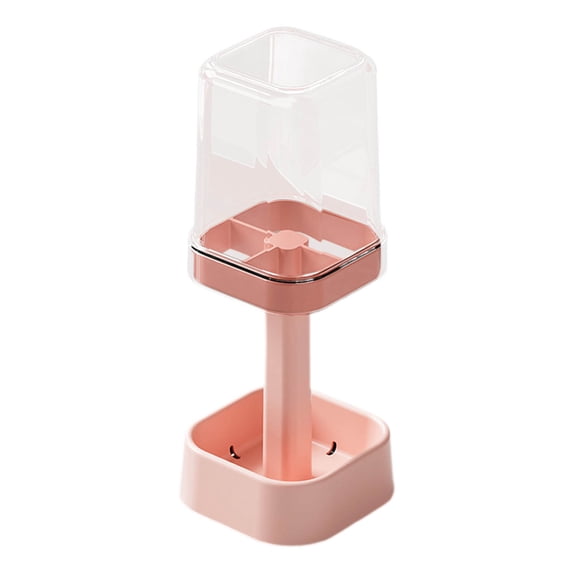 Latrodar Toothbrush Center Toothbrush Cup Stainless Toothbrush Covered Toothbrush Stand Bathroom Toothbrush Cup Toothbrush Storage Lid Toothbrush Sink Novelty Pink 9.2x3.6 Inch