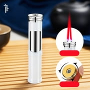 Latrodar Torch Lighter Cool Lighter Windproof Lighter Red Flame Regulable Inflatable Butane Lighter Suitable For Camping Outdoor Men And Women Gifts Secure White 3.6x0.8 Inch Home