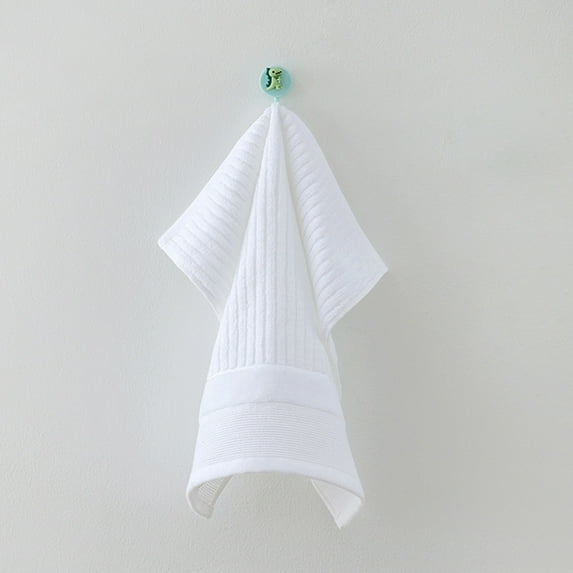 Latrodar Towel Thickened Soft Absorbent Plain Color Household Wash Face Gift Towel White Decorative 4x2 Inch