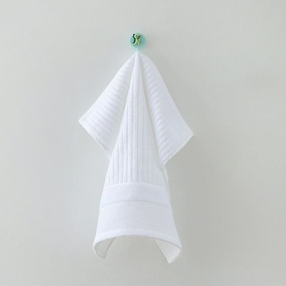 Latrodar Towel Thickened Soft Absorbent Plain Color Household Wash Face Gift Towel White Decorative 4x2 Inch