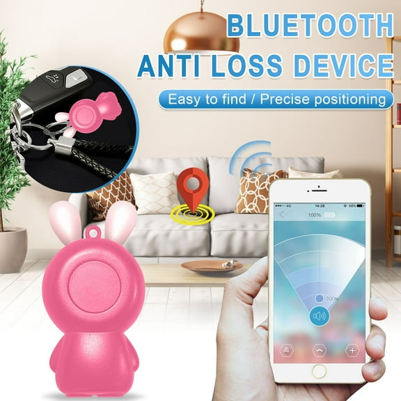 Gecau Tracking Device Tracking Key Child Finder Secure Car Pet Vehicle Lost Pink 2.4x1.6 Inch Home Decor