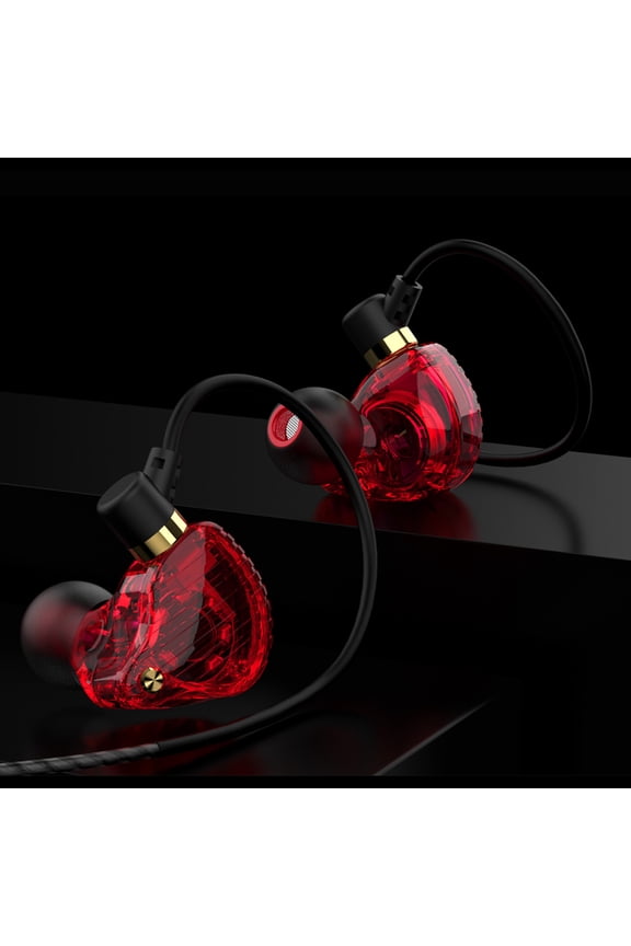 Transparent Outer Without Delay LED In Ear Elaborately Made Clear Call Earphones Red 3.6x2.4 Inch Home Decor