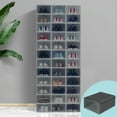 thumbnail image 1 of Latrodar Transparent Shoe Box Plastic Shoe Box Shoe Organiser Shoe Box Organiser Transparent Shoe Rack Drawer Shoe Boxes Black Art&Crafts 14.8x0.6 Inch, 1 of 5