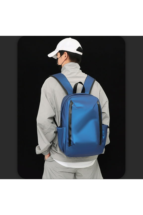 Travel Laptop Backpack, Large Capacity Computer Backpack, Outdoor Leisure Backpack Novelty Blue 14x12 Inch Home Essentials