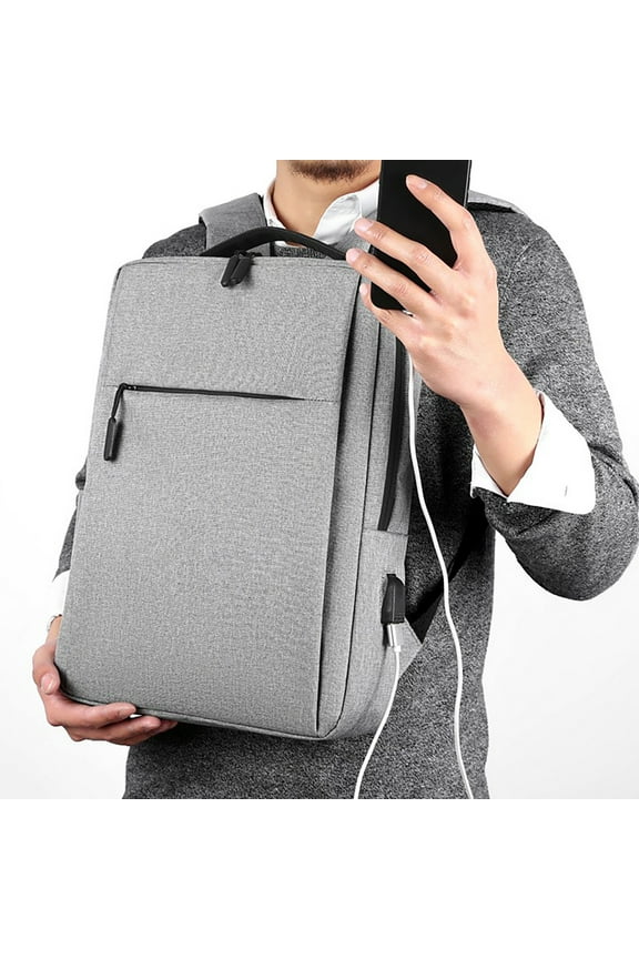 Travel Laptop Backpack, USB Charging Port, Business Crafted with Care ck For 15.6in Laptop Gray 16.8x12.4 Inch Home Gadgets