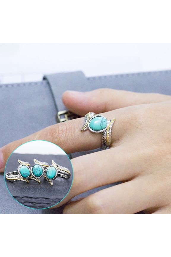 Turquoise Ring Women Men's Vintage Jewelry Size 6-10 Green up to 30% Off