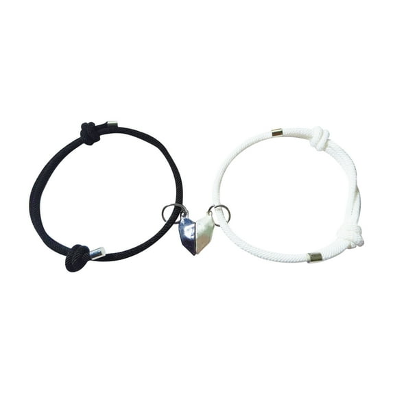 Latrodar Two Souls Heart Pendant Necklaces For Couple Wishing Stone Magnet Couples Bracelet MultiUp to 30% Off