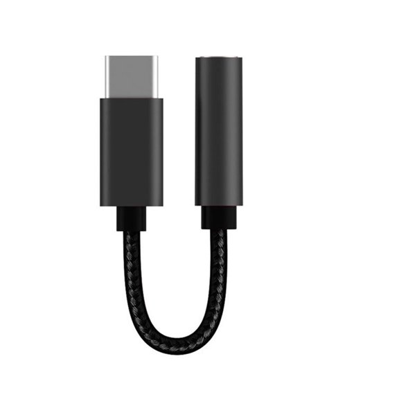 Gecau USB C To Headphone Adapter Cable Type C Port Male To Female Elaborately Made der Nylon Braid Wire Black Home Essentials