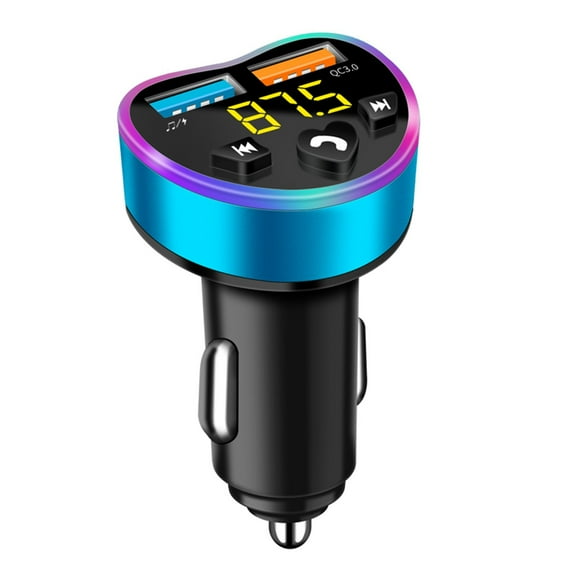 Latrodar USB Car Adapter Wireless Bluetooth Kit Crafted with Care luetooth Transmitter Blue 4.4x2.4 Inch Home Tools