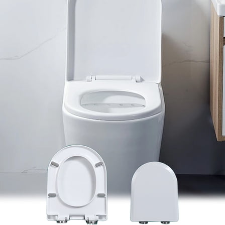 Latrodar Universal Toilet Seat Thickened Second Elaborately Made ype Seat Accessories White Home Gadgets