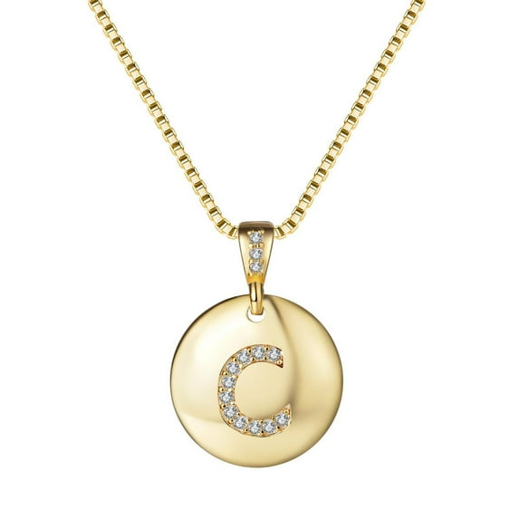 Latrodar Valentine's Day 26 Letter Necklace Female Pendant Necklace Fashion Letter Necklace Wedding Party Jewelry Gold up to 30% Off