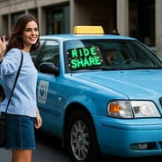 Gecau Valentines Day Gifts for Her LED Light Sign For Car 7.5 X 4.5 Inch Windshield LED Car Sign With Suction Cups Text Led Light For Ride Driver Ornaments Easter Up to 60% Off