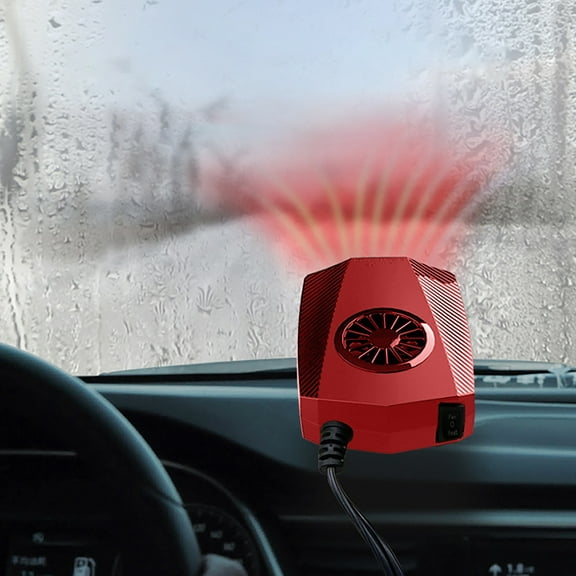Latrodar Vehicle Mounted Heater 12v Cold And Warm In Vehicle Eco-Friendly Material Fast Heating Heater Red 6.2x4.24 Inch Home Essentials
