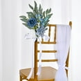 thumbnail image 1 of Latrodar Wedding Decoration Chair Outdoor Business Hotel Decoration Flower Flower Bouquet Simulation Silk Flower Chair Back Flower Props Budget-Friendly Blue 12x8.8 Inch Home Stuff, 1 of 5