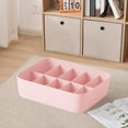 thumbnail image 1 of Latrodar White Plastic Storage Bins For Pantry Organization With Four Handles Pink Durable, 1 of 5