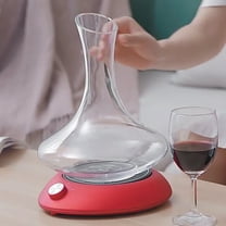 Latrodar Wine Aerator, Smart Wine Decanter Spinners, Automatic Revolving Wine Aerorater, USB Rechargeable, Wine Accessories Wine -Lovers(Only Base) Red Upgra