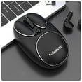 thumbnail image 1 of Latrodar Wireless 2.4G Mouse Fashion Computer Laptop Office Gift Packaging Home Mouse Long-Lasting Black 6.2x4.4 Inch Home Stuff, 1 of 4