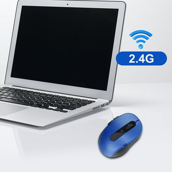 Latrodar Wireless Blue-tooth Mouse Office Gaming Mouse 3 Button Crafted with Care 00 DPI For Laptop PC Blue 7.6x4.8 Inch Home Decor