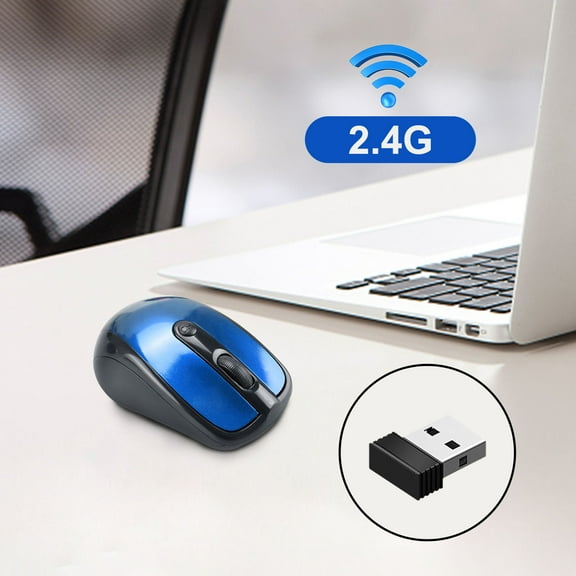 Latrodar Wireless Blue-tooth Mouse Office Gaming Mouse 3 Button Enduring 00 DPI For Laptop PC Blue 6.4x4.8 Inch Home Tools