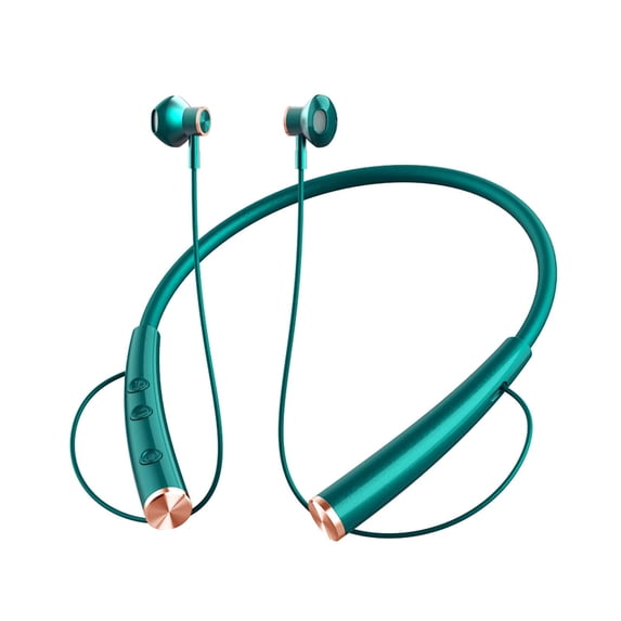 Latrodar Wireless Bluetooth Earphones, Hanging Neck Style Gaming Earphones Creative Green 7.6x6.4 Inch Home Tools