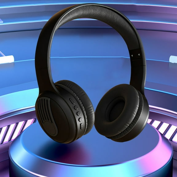 Latrodar Wireless Bluetooth Headphones Over Ear With RGB Meticulously Crafted Use Foldable Headset Black 8x7.4 Inch Home Tools