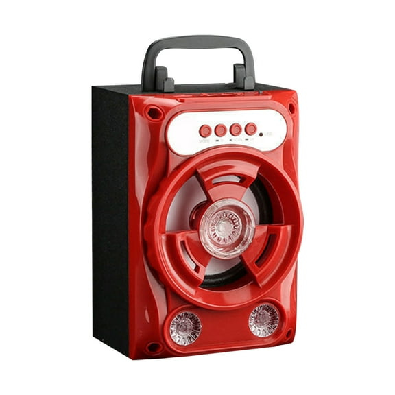 Latrodar Wireless Bluetooth Speaker K Song Volume Well-Made fer Portable Speaker Red 10x6.4 Inch Home Decor