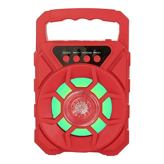Latrodar Wireless Bluetooth Speaker, Portable Light Wireless Bluetooth Speaker MP3 Practical&Affordable ble, USB Flash Drive Red 7.72x5 Inch Home Decor