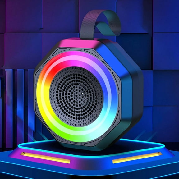 Latrodar Wireless Bluetooth Speaker Portable Outdoor Safe&Non-Toxic n Color Audio System black 4.72x4.72 Inch Home Tools