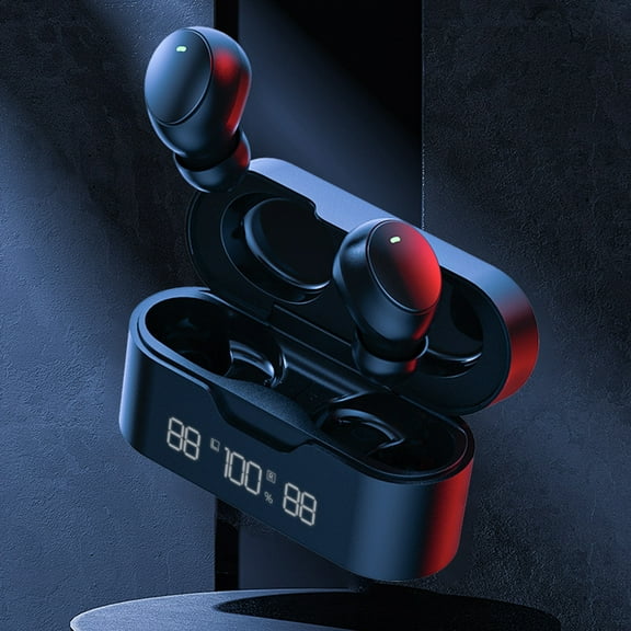 Latrodar Wireless Earbuds Bluetooth In Ear-Weight Headphones Best of Both Worlds d With Charging Case Black 4.8x3.2 Inch Home Essentials