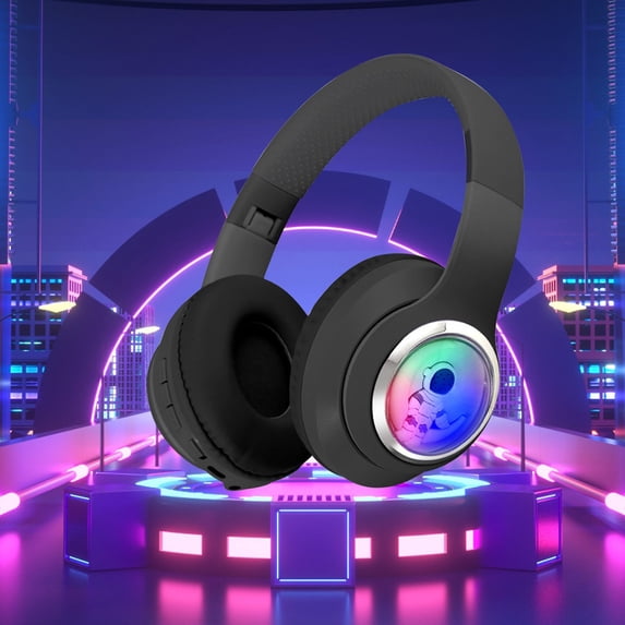 Latrodar Wireless Earphones Bluetooth 5.3 Head Mounted High-definition Calling High Durability Bluetooth Earphones Black 6.6x5.6 Inch Home Essentials