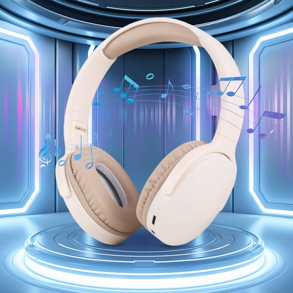 Latrodar Wireless Headset Bluetooth 5.3 Earpiece Heavy-long Range Headset Upgraded Beige 6.8x4.8 Inch Home Decor