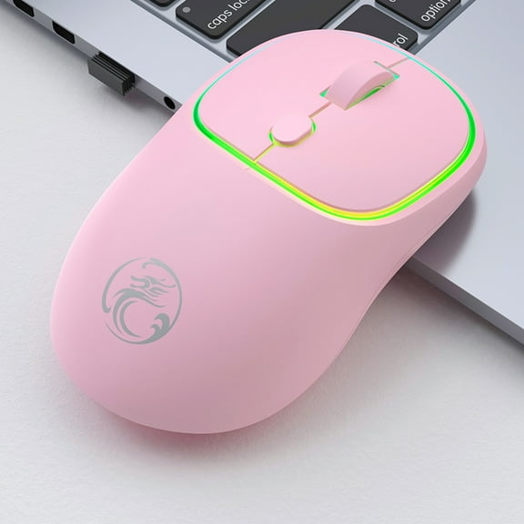Latrodar Wireless Mouse With Dazzling Lights 2.4G Noiseless Mouse Enduring ktop Computer Laptop Pink 4.8x3.2 Inch Home Gadgets